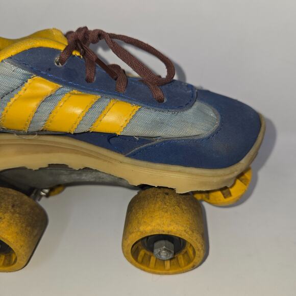Vintage Nash Cruisers Roller Skates Youth Size 13-1 Blue Yellow Complete - Picture 11 of 16